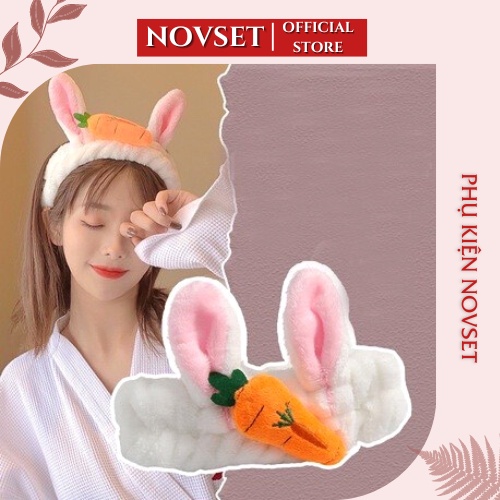Băng Đô Rửa Mặt NOVSET Bờm Tóc  Hàn Quốc Siêu Dễ Thương cho nàng