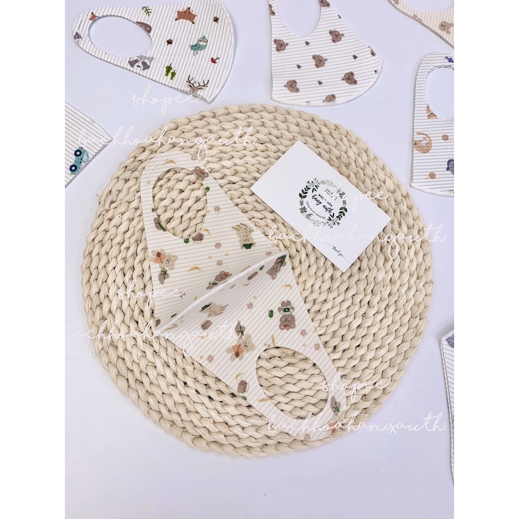 Khẩu trang 3D kháng khuẩn cho bé Bebenuvo Hàn Quốc size 0y+