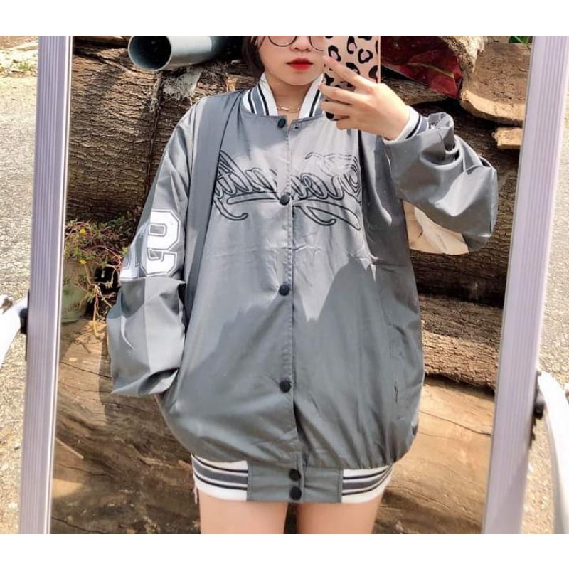 Áo khoác bomber jacket dù Royalty 97 form rộng nam nữ