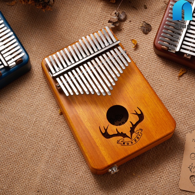 Đàn Kalimba 17 Phím EQ Kalmba Mahogany Bằng Gỗ Gụ Kèm Búa Chỉnh Dây Đàn Guitar Điện Dành Cho Người Mới Bắt Đầu