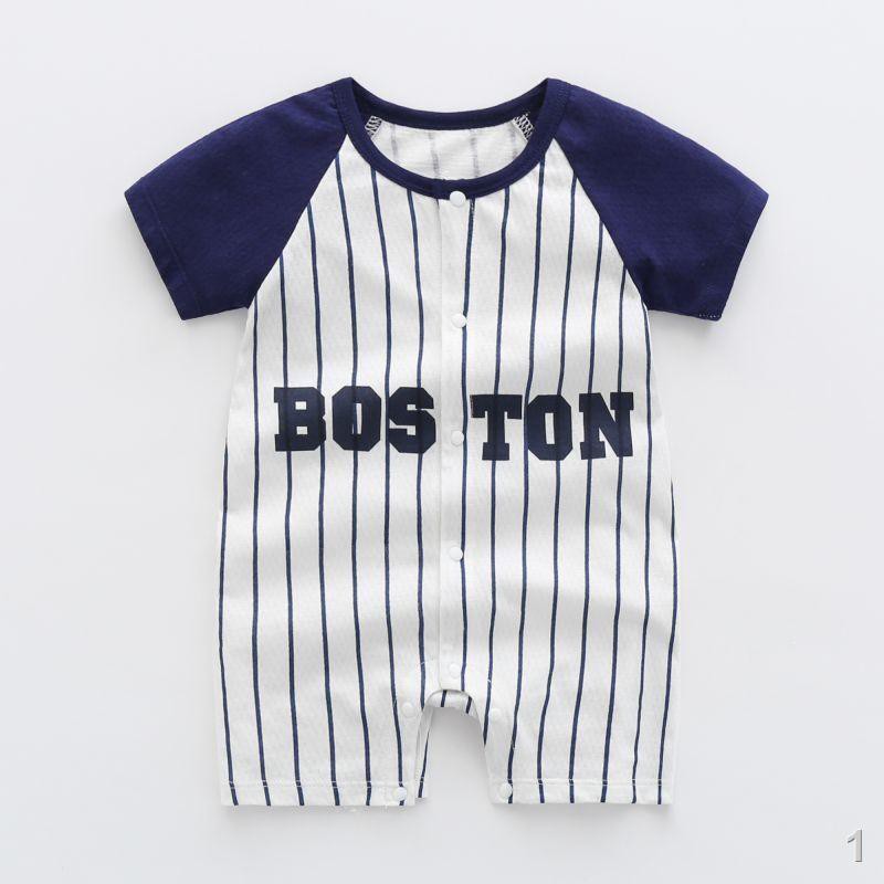 ✒☇quần áo trẻ em một mảnh sơ sinh mùa hè ngắn tay 0 cho bé gái Nam 1 tuổi 6 mỏng 3 tháng romper