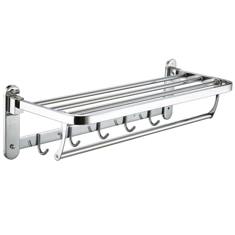 Giá treo khăn inox 2 tầng gấp 90 độ.