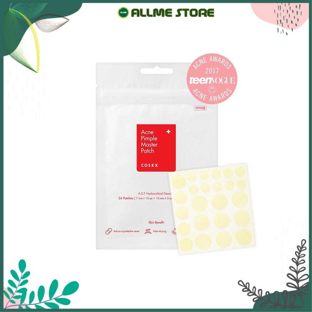 ALLME - Miếng Dán Mụn COSRX Acne Pimple - Clear Fit Master Patch - COSRX đỏ - đen 24 miếng che mụn makeup