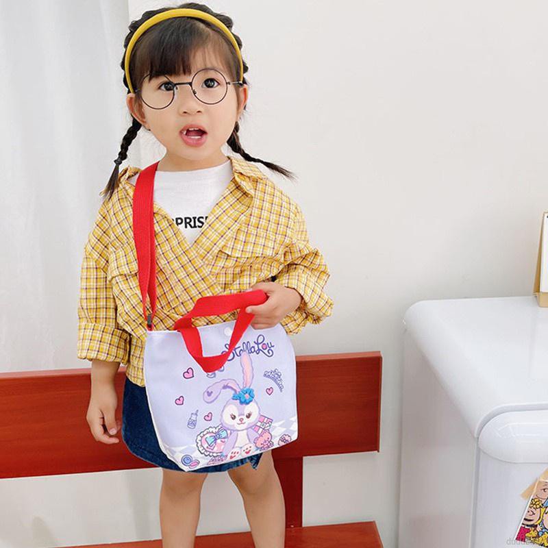 Túi Đeo Vai Vải Canvas Họa Tiết Hoạt Hình Dễ Thương Cho Bé