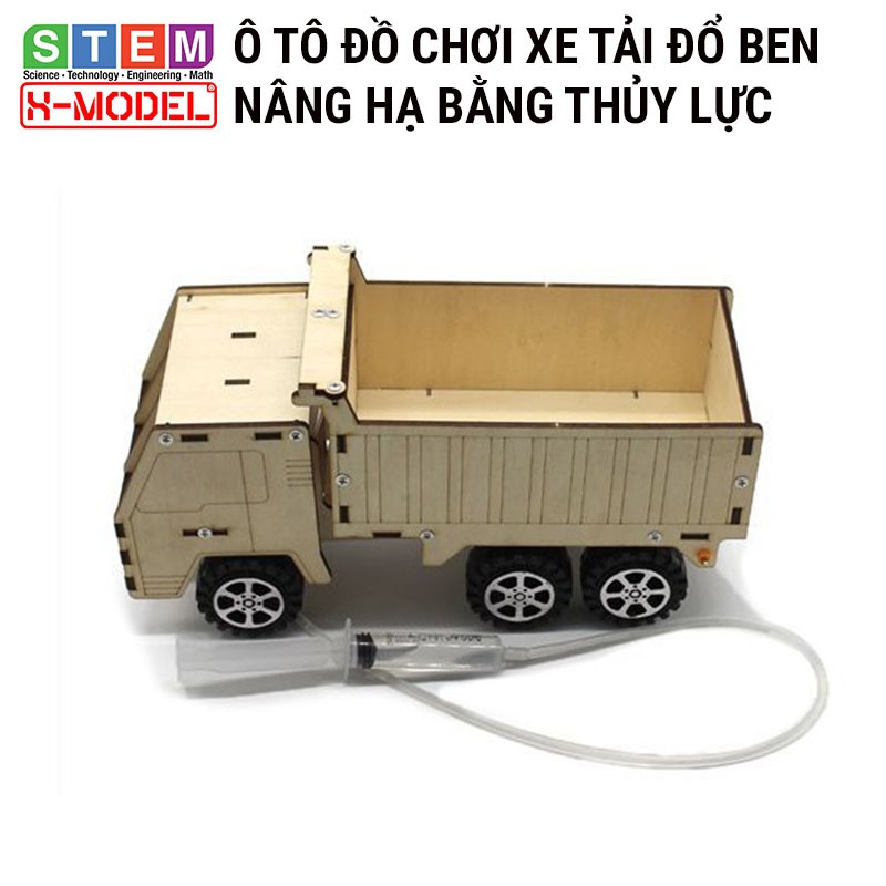 Xe ô tô đổ ben đồ chơi gỗ lắp ráp STEM trí tuệ cho bé ST48, Đồ chơi tự làm DIY X-MODEL| Giáo dục STEM, STEAM