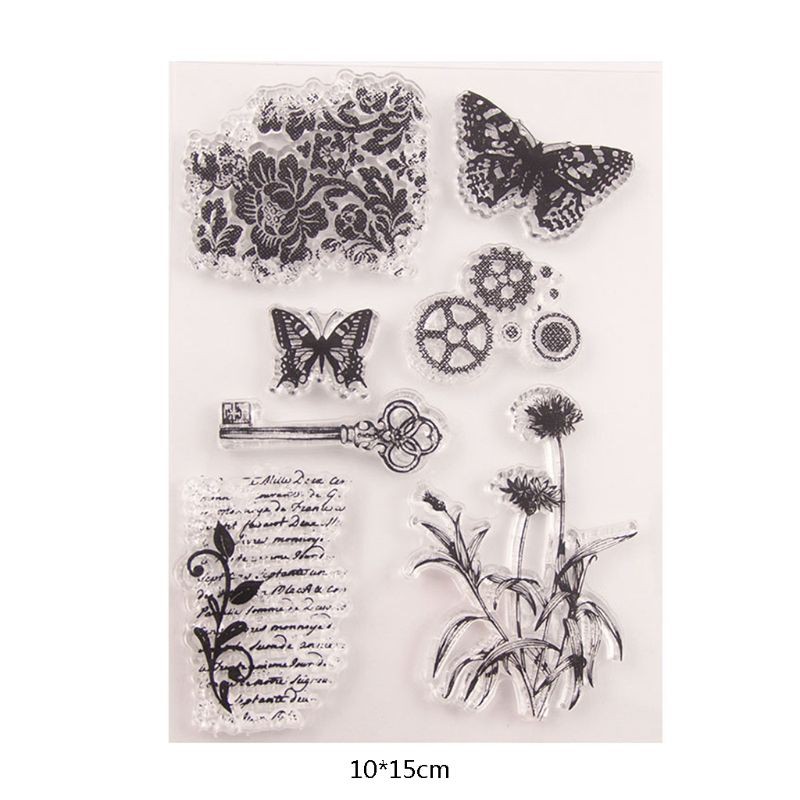 love* Butterfly Silicone Clear Seal Stamp DIY Scrapbooking Embossing Photo Album Decorative Paper Card Craft Art Handmade Gift