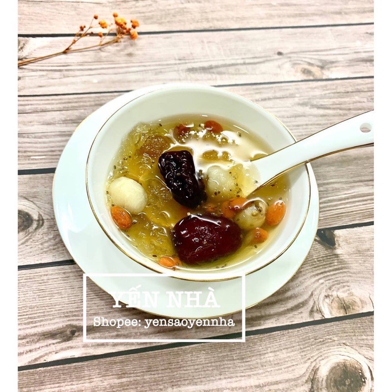 Hộp lớn 10 gói Yến sào nhỏ nguyên chất MIX nhiều loại kèm hướng dẫn chưng yến Yến Nhà