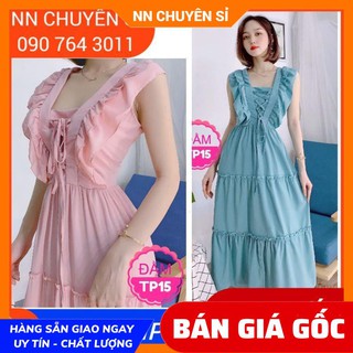 ĐẦM MAXI ĐAN NGỰC (bầu bí bon chen thoải mái) - TP15 - MAXI ĐI BIỂN - MAXI VOAN XẾP LI Đầm bầu TP108 TP111 TP113 TP109