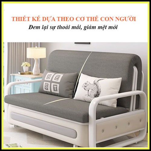 Ghế Giường Đa Năng, Ghế Sofa Giường Thông Minh, Ghế Giường Gấp - Khung Sắt Tĩnh Điện Cao Cấp (tặng kèm 2 gối) | BigBuy360 - bigbuy360.vn