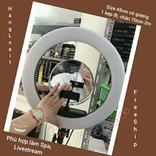 (HÀNG LOẠI 1) ĐÈN LIVESTREAM 45CM CÓ GƯƠNG, ĐÈN MAKEUP, CHỤP HÌNH, PHUN SĂM, ĐÈN NAIL