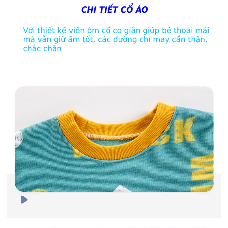 Áo len lót lông cho bé chính hãng chuẩn loại 1 dày dặn, chất vải mềm mịn cực ấm an toàn cho da bé