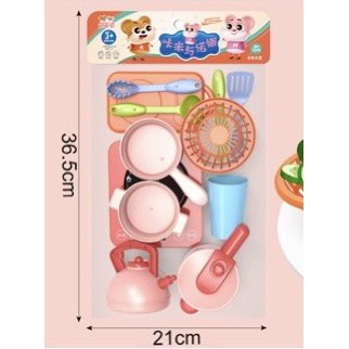 Đồ chơi nấu ăn nhà bếp kèm dụng cụ rau củ 2 màu cho bé quà tặng cho bé trẻ em