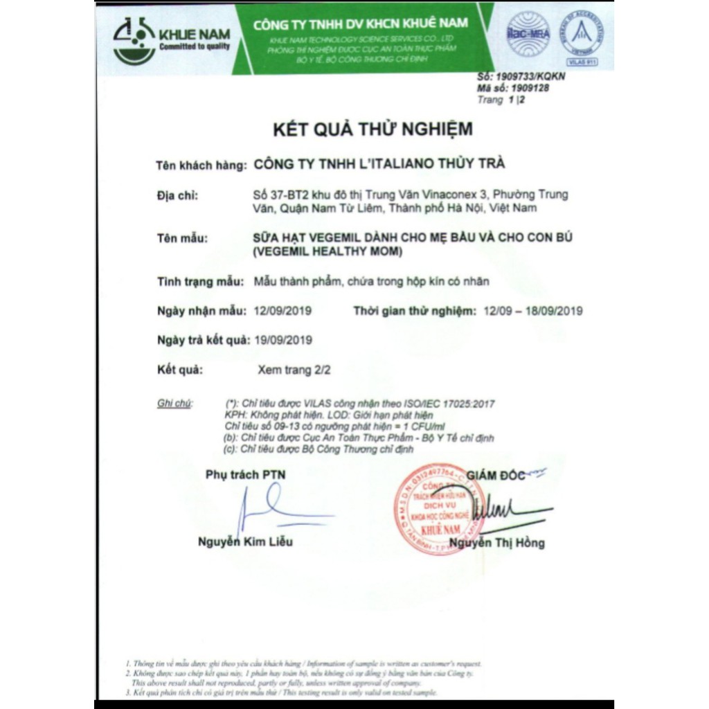 Sữa bầu Vegemil Hàn Quốc 190ml