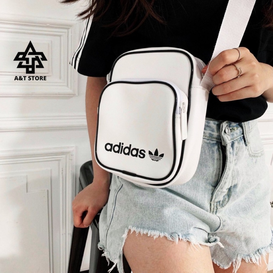 Túi Đeo Chéo Adidas Trắng Vintag Mini Bag Classic White  Full Tag Code
