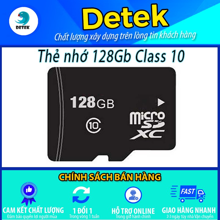 Thẻ nhớ 128Gb Class 10 cho điện thoại và camera BẢO HÀNH 12 THÁNG