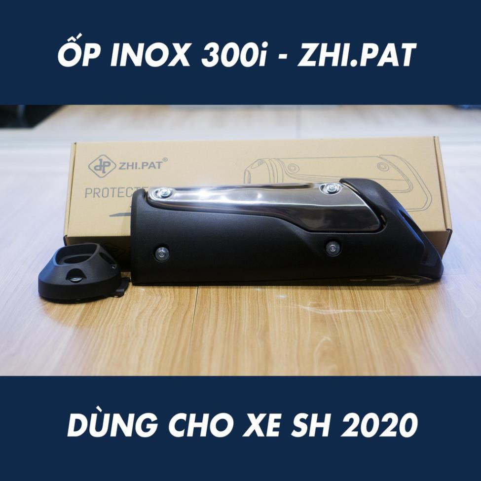 Ốp Pô Chụp Pô SH 2020 - 2022 Inox Kiểu SH Ý 300i ZIN chính hãng ZHI.PAT Cao Cấp Phong Cách Ý (Không decal và ốc titan)