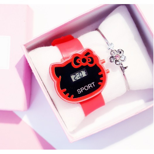  ĐỒNG HỒ ĐIỆN TỬ TRẺ EM HAZO 319 MẶT LED KITTY DỄ THƯƠNG  MQ-003 | BigBuy360 - bigbuy360.vn