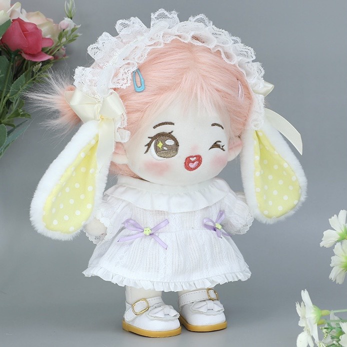 Băng đô thỏ tai cụp cho Doll
