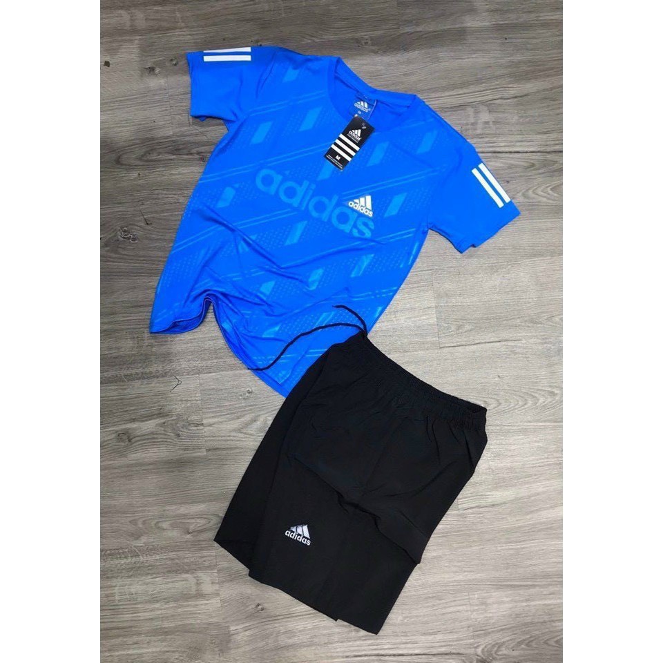 Bộ Hè Nam, Bộ Thể Thao Nam Adidas Cộc tay chất liệu thun lạnh mềm mịn | BigBuy360 - bigbuy360.vn