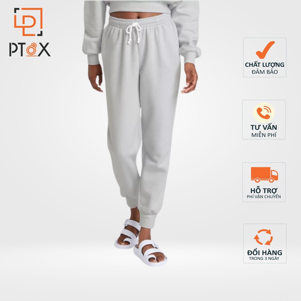 Quần nỉ dày dặn ống rộng bo gấu nhiều màu nữ hàng xuất siêu ấm