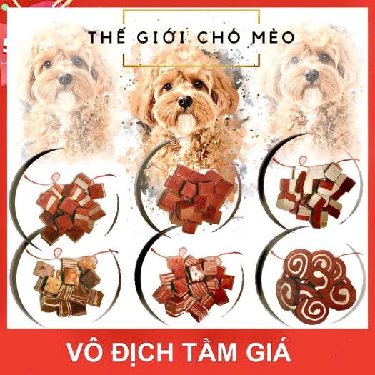 [Mã PET50K giảm Giảm 10% - Tối đa 50K đơn từ 250K] Sỉ lẻ Bánh thưởng/ Ăn Vặt cho chó cao cấp 100g