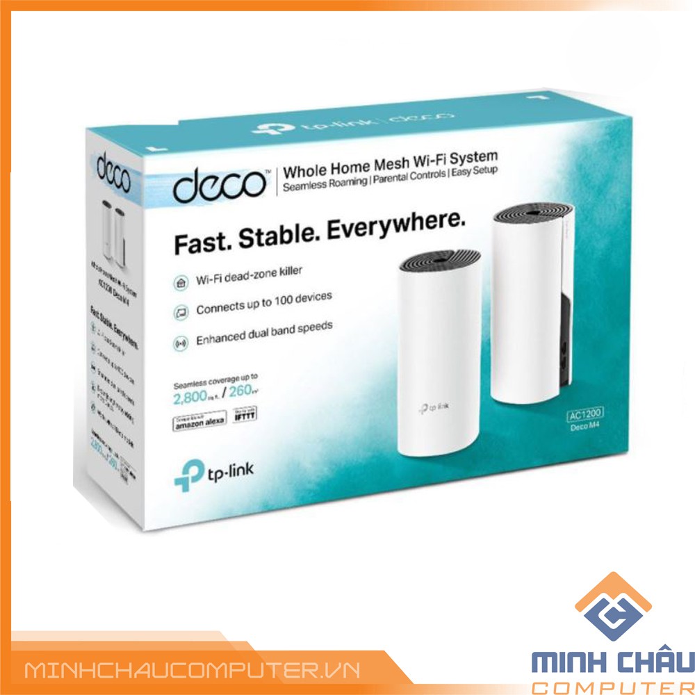 Hệ Thống Wi-Fi Mesh Cho Toàn Ngôi Nhà AC1200 Deco M4 (2-pack) - Chính hãng