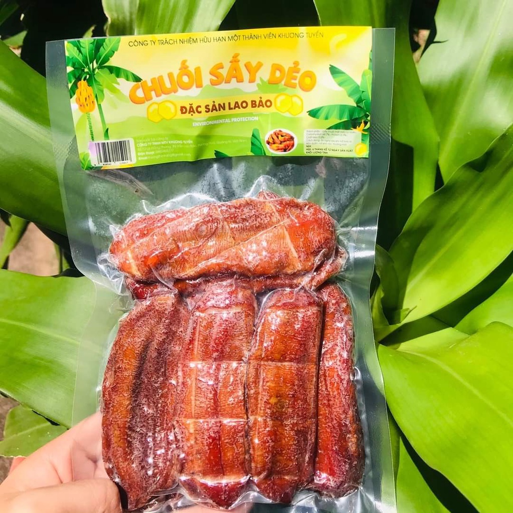 Chuối Sấy Dẻo Không Đường 300Gr - Chuối sấy dẻo đặc sản miền núi Quảng Trị