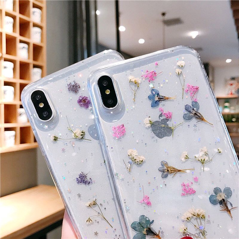 Ốp điện thoại phối hoa khô nhỏ cho iPhone 12 11 XSMAX XR XS X 7 8 Plus 11Pro Max | BigBuy360 - bigbuy360.vn