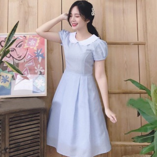 Đầm xoè cổ sen xinh xắn