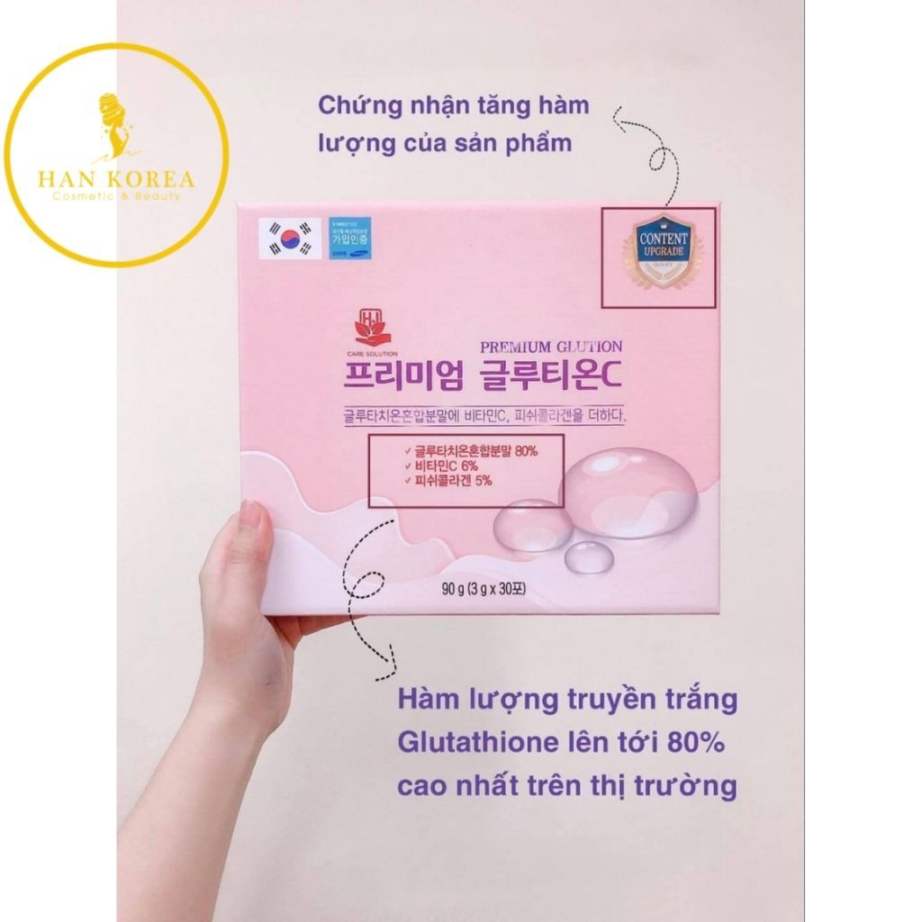 Bột uống trắng da GLUTIONC giảm nám, tàn nhang, trắng da 30 gói HÂN KOREA | Thế Giới Skin Care