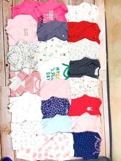 Set 5 Body Chip Carter’s 100% Cotton Xuất dư
