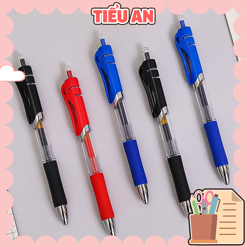 Bút Bi với 3 màu cơ bản (Xanh - Đỏ - Đen), Ngòi 0.5 mm với kiểu dáng thanh tú