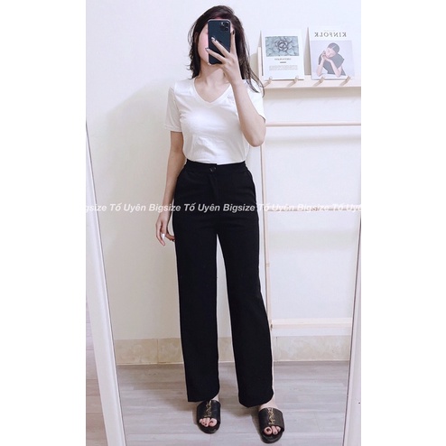 (T.U Bigsize 50- 80kg) Quần Xuông Trơn Ống Đứng Loại 1 Chất Sạn