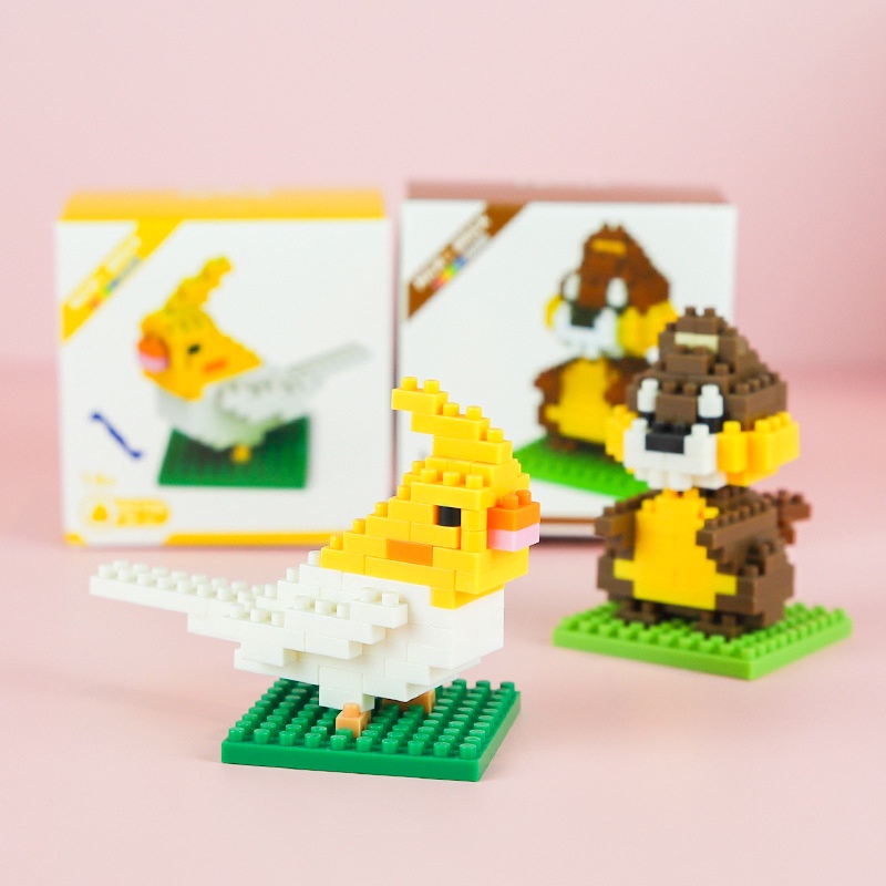 Đồ chơi lắp ráp nano BP MART hình rùa/hươu cao cổ/cáo/ngựa tự ráp thủ công dành cho bé