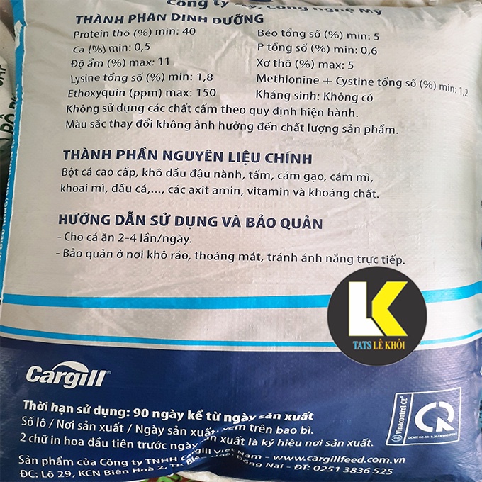 1KG Cám Cargill 7414 40% đạm | Thức ăn cho cá | Mồi câu cá
