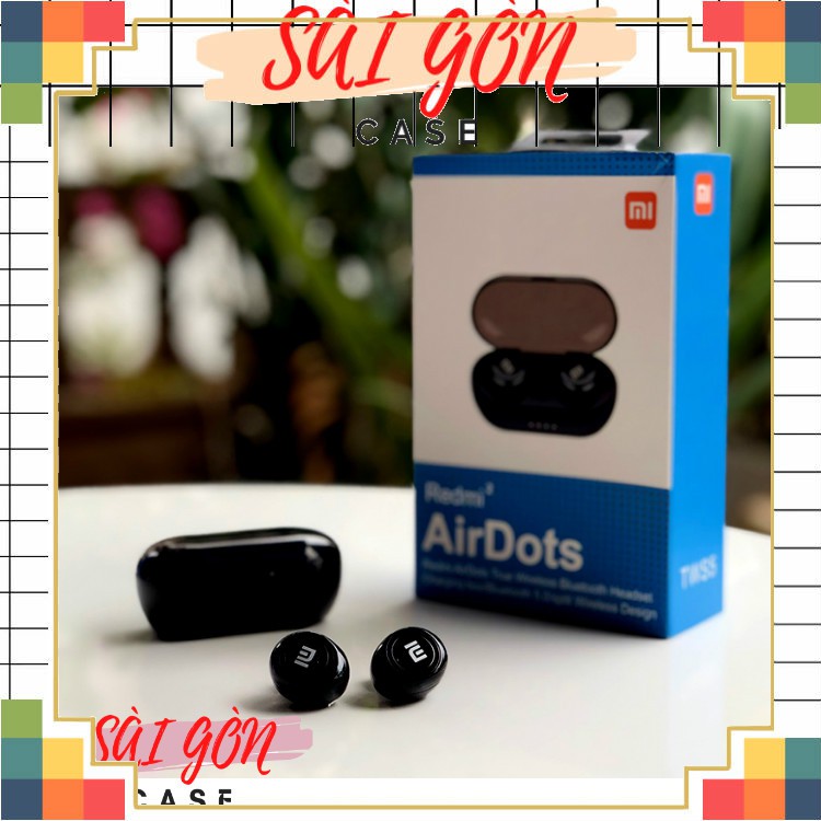 Tai Nghe Blutooth AirDots Redmi2 Đen True Wireless Công Nghệ 5.0 Kèm Đốc Sạc