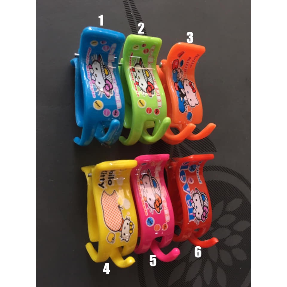 Phụ kiện Kẹp 3 răng hình hello Kitty trơn