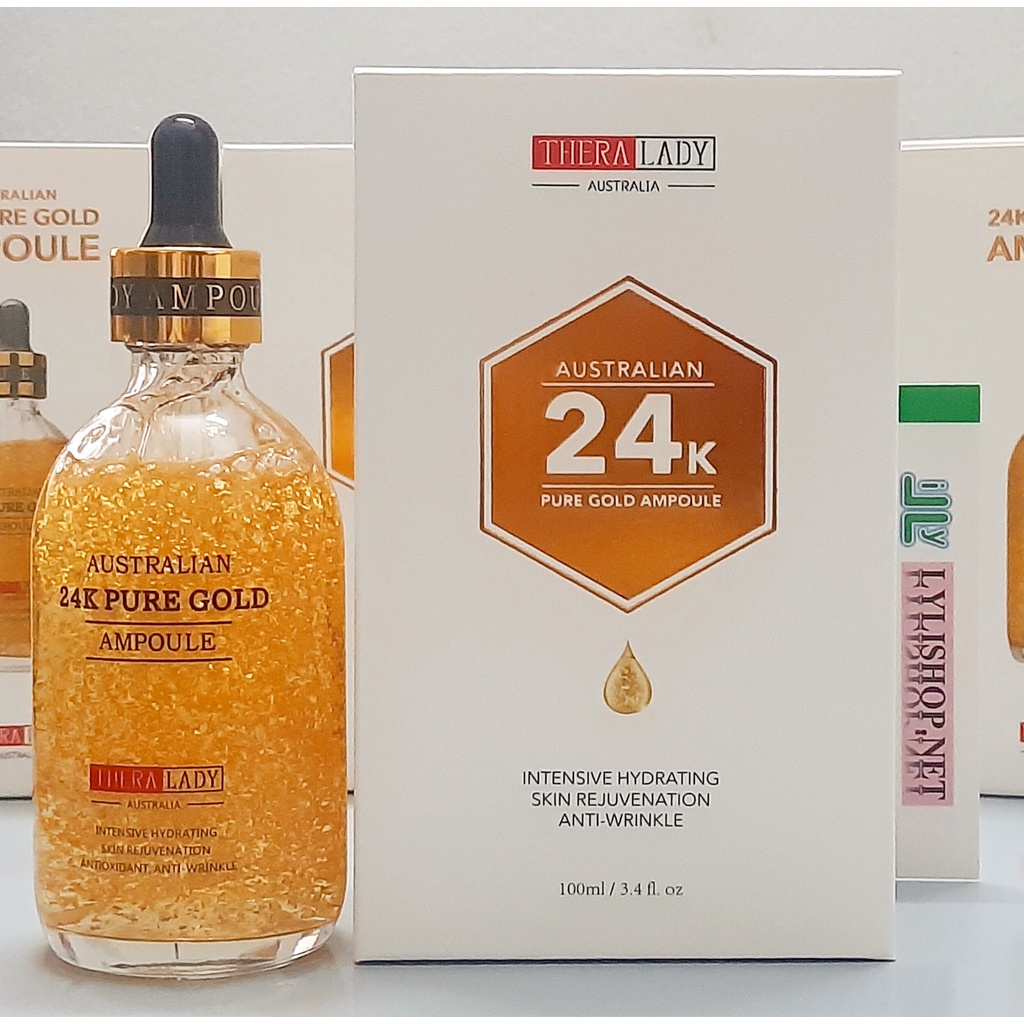 Serum Australia 24k Pure Gold Ampoule 100ml -serum tinh chất vàng 24k cao cấp Thera Lady Úc