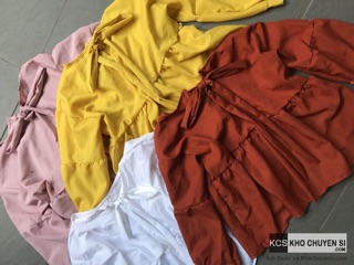 Áo Kiểu BabyDoll Thắt Nơ Sau ( Hình Thật Ảnh Cuối)