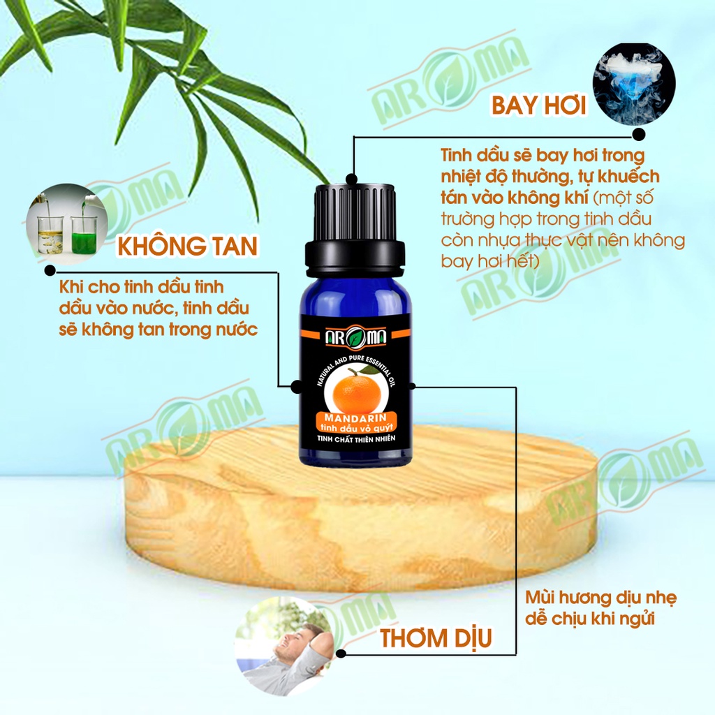 Tinh dầu AROMA 100ml nguyên chất tự nhiên, tinh dầu thơm phòng, thư giãn, khơi nguồn sáng tạo