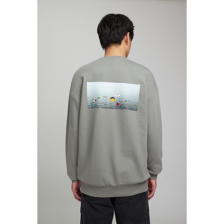 Áo Sweatshirt Nam BOO Nỉ Không Mũ In Graphic BOOSticker Biển Rác | BigBuy360 - bigbuy360.vn