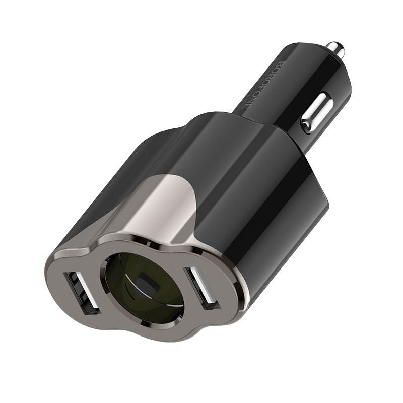 Tẩu sạc xe hơi thế hệ mới 2 cổng thông minh Borofone BZ7
