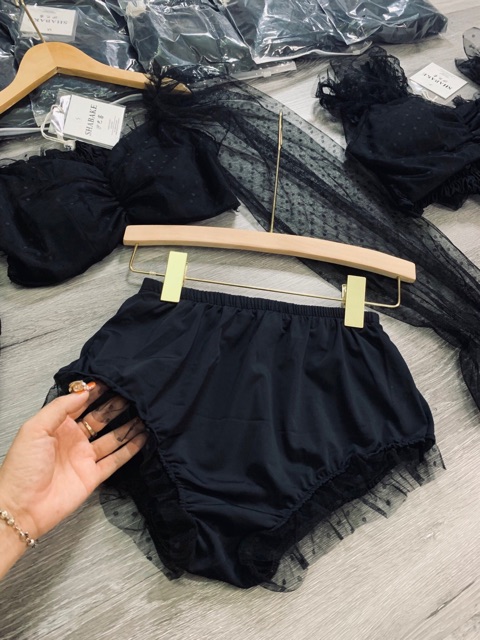 BỘ BƠI ĐEN REN SIÊU XINH 🌈SET BƠI NỮ ĐẸP PHỐI REN | BigBuy360 - bigbuy360.vn