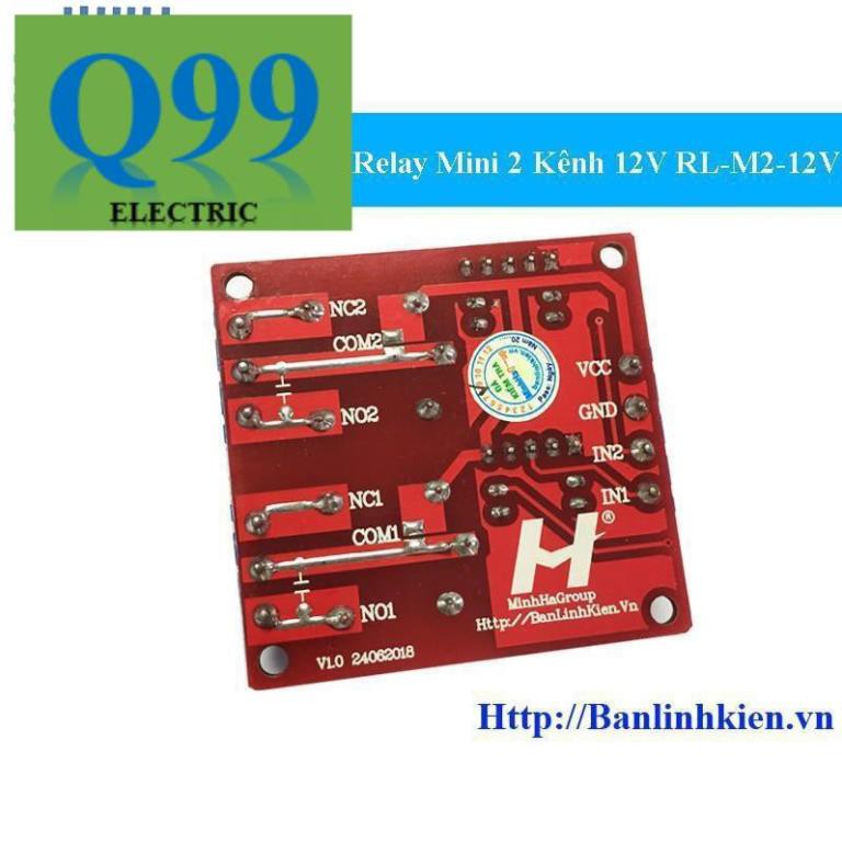 [Giá rẻ] [Q99] [Mô đun] Module Relay Mini 2 Kênh 12V RL-M2-12V zin HD1