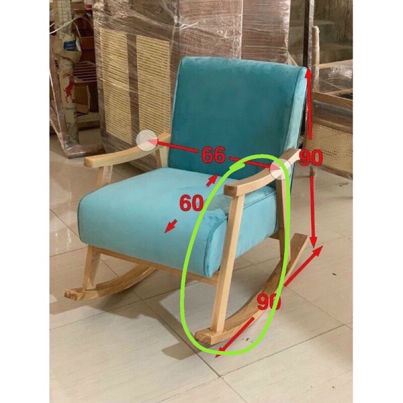 Ghế bập bênh thư giãn vintage - ib shop chọn màu và hỗ trợ vận chuyển