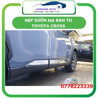 Nẹp sườn bản to xe Toyota Cross 2020-2022, nhựa mạ crom mẫu bản to siêu đẹp, giá cực tốt