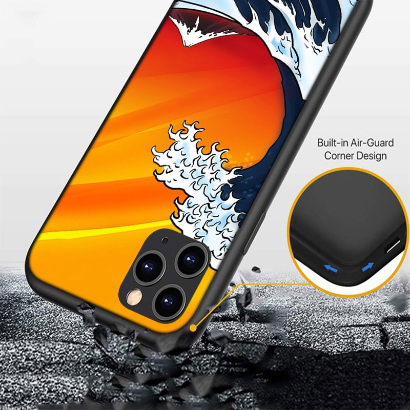 Ốp Điện Thoại In Hình Sóng Biển Nghệ Thuật Nhật Bản Cho Iphone 5 5S 6 6S 7 8 11 Pro Max Plus SE XR IX61