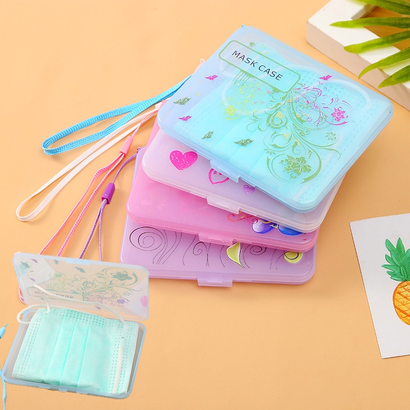 Hộp đựng khẩu trang nhiều màu có nắp đậy chống bụi và nước tái sử dụng được