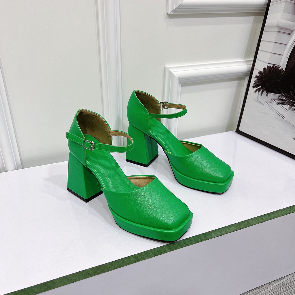 Giày cao gót nữ 9p mũi đúp trước cao 2p hàng chuẩn form lên chân tôn dáng marry jane cao gót - Chị Chảnh Store