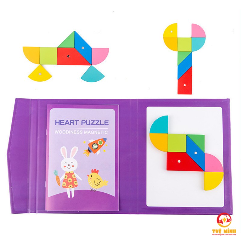 Đồ Chơi Xếp Hình Gỗ Tư Duy Tangram Tuệ Minh – Sách Ghép Hình Trí Uẩn Giúp Bé Luyện Khả Năng Học Toán Và Ngôn Ngữ